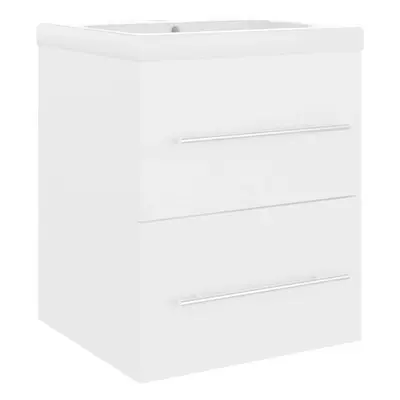 (white, x 38.5 x cm/without faucet) vidaXL Sink Cabinet with Built-in Basin Concrete Grey Engine