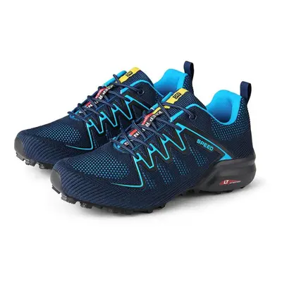 (blue, 42) Men&apos;s Large Size Casual Non-slip Resistance Rubber Outdoor Outdoor Fitness Hikin