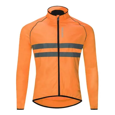 (orange, XL) Wosawe Cycling Jackets Water Repellent Bike Windproof Windbreaker Reflective Bicycl