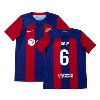 (XLB) Barcelona Home Shirt (Kids) (Gavi 6)