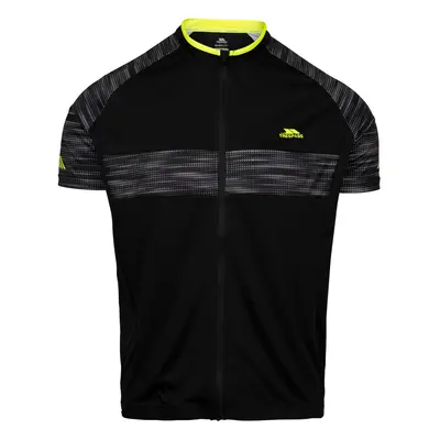 (L, Black) Trespass Mens Reflective Print Cycling Top Hazzel