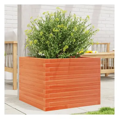 vidaXL Garden Planter Wax Brown 60x60x45.5 cm Solid Wood Pine