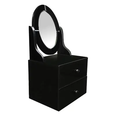 Black Glass Drawer Dresser Unit, Black Chest Dresser, Bedroom Dresser With Drawers and Adjustabl