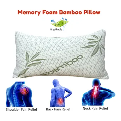 (Bamboo Pillows (5x)) Shredded Memory Foam Soft Bamboo Pillow Memory Foam Orthopaedic Pillow Tem