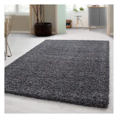 Abaseen Living Room Rug Shaggy Deep Pile in Gray Color(120cm x 170cm)