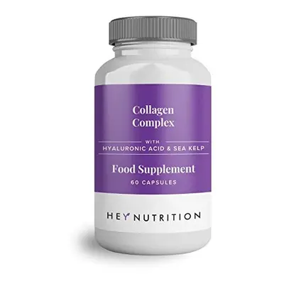 Hey Nutrition Collagen Complex Hyaluronic Acid & Sea Kelp Vitamin E, C, Biotin - Healthy Nails, 