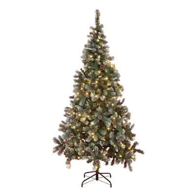 Home 7ft Pre-Lit Oscar Pine Cone Christmas Tree - Green