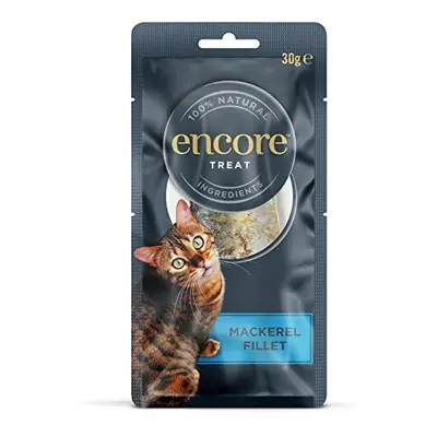 Encore 100% Natural Wet Cat Food, Pouch Treat, Mackerel Fillet Loin, 30g (Pack of 12)