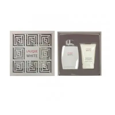 Lalique White Pcs Set For Men: 4.2 Edt Sp + 3.4 Shower Gel