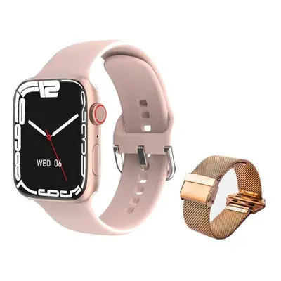 (pink, Milan Net) New Smart Watch Women Nfc Smartwatch Men Women Bluetooth Call Waterproof Wirel