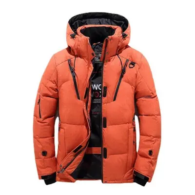 (orange, XXL) Winter Windproof Outdoor Warm Down Jacket Men&apos;s Thick Short Korean Down Jacke