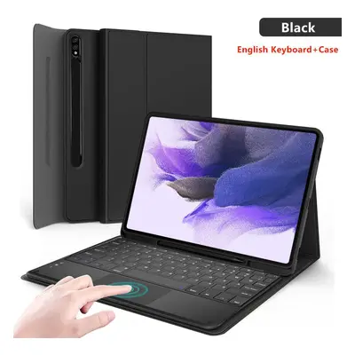 (black, S7 FE 12.4 inch) Bluetooth Keyboard Leather Case For Samsung Galaxy Tab S7 Fe S8 Plus Ta