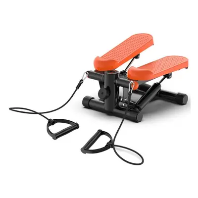 (orange) Mini Stepper For Exercise At Home With Resistance Bands Lcd Display Capacity 100kg Stai