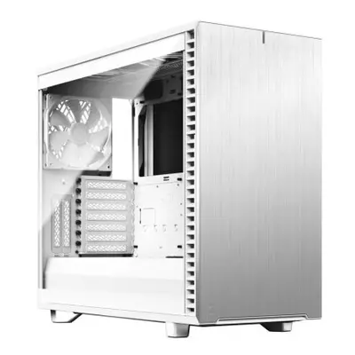 Fractal Define (White TG) Gaming Case w/ Clear Glass Window, E-ATX, Multibracket, Fans, Fan Hub,