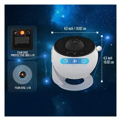 (white) 1pc In Star Projector Night Light, Galaxy Projector, Planetarium Projector For Bedroom, 