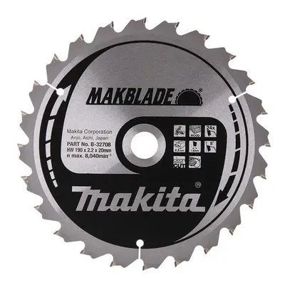 Makita B-32708 MAKBLADE Mitre Saw Blade x 20mm x 24T MAKB32708