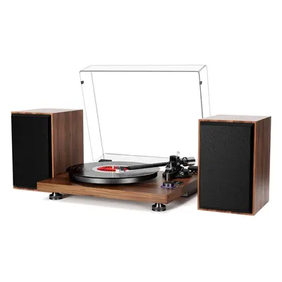 Bluetooth Record Player Wireless Turntable HiFi System Wooden AT-3600L