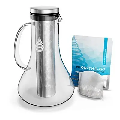 pH Replenish Glass Alkaline Water Pitcher - Long Lasting Water Filter Pitcher for Pure Drinking 