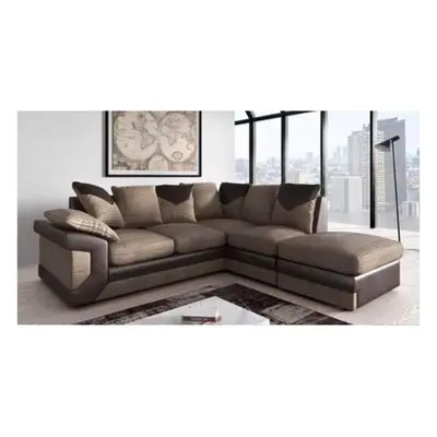 (Brown/Beige, Corner(Right Arm)) Modern New Dino Corner and 3+2 Seater Sofa