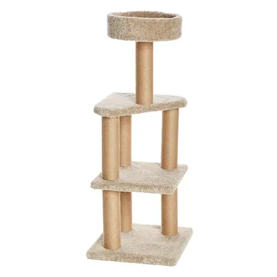 (Large) Cat Tree Tower with Scratching Posts for Home Indoor Use, Large, Beige