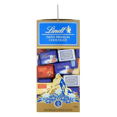 Lindt Swiss Assorted Napolitains Gift Box Containing A Mixture Of Swiss Milk Chocolate, Dark Cho