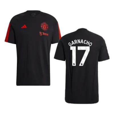 (XXL) Man Utd Training Tee (Black) (Garnacho 17)