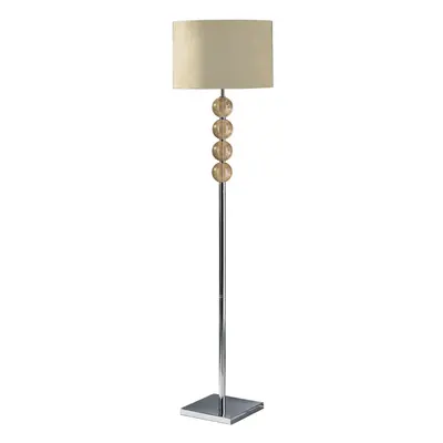 Premier Housewares Mistro Cream Suede Effect Shade Floor Lamp