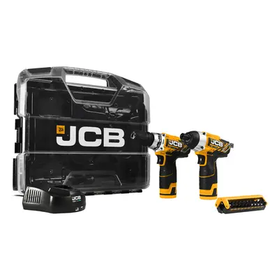 JCB 12V Twin Pack 2.0ah batteries in W-Boxx Power Tool Case