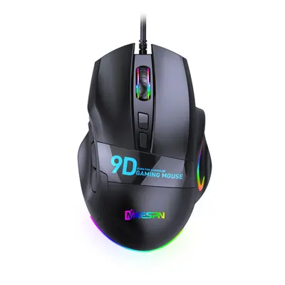 Wired Gaming Mouse Macro Programming Buttons RGB Backlit Ergonomic Mouse Up to 12000DPI for PC L