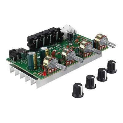 (Black) Power Amplifier Board 2.0 Channel Balanced Sound Adjustment Small Power Amplifier Audio 