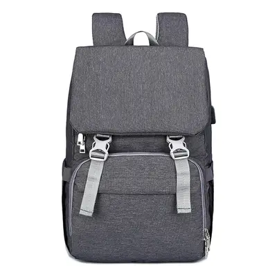 (Dark Grey) Outdoor Mummy Travel Backpack Large Baby Nappy Changing Bag for mom Nursing bag