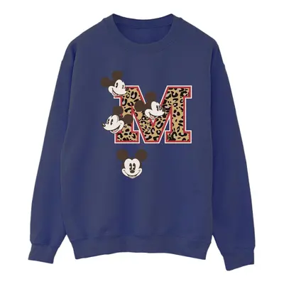 (L, Navy Blue) Disney Womens/Ladies Mickey Mouse Faces Sweatshirt