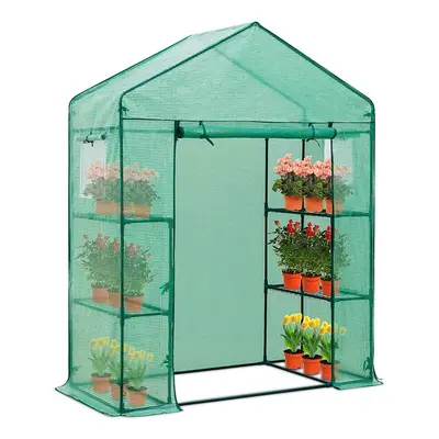 EAGLE PEAK 61'' x 28'' x 79'' Walk-in Greenhouse, Tier Shelves Portable Plant Gardening Greenhou