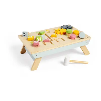 Bigjigs Toys FSC Certified Tabletop Activity Bench - Sustainable Wooden Activity Table for Year 