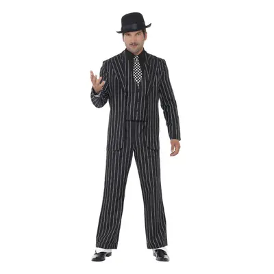 (L, Black) Smiffys Mens Gangster Vintage Costume Set