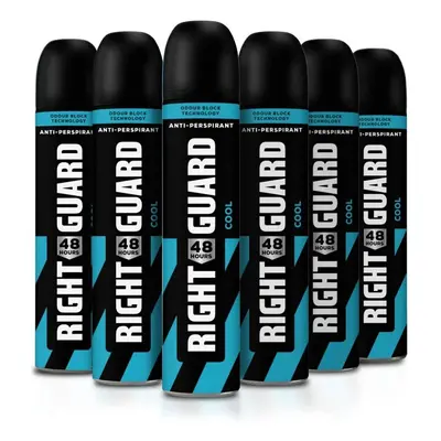 Right Guard Mens Deodorant, Total Defence 5, Cool 48H High-Performance Anti-Perspirant Spray, Mu