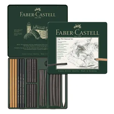 Faber Castell PITT Monochrome Charcoal Set Metal Tin