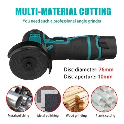 (2*Batteries) 18vf 20000rpm 2300w Brushless Angle Grinder Cordless Mini Polishing Machine Diamon