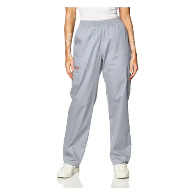 Dickies Women's Signature Elastic Waist Scrubs Pant Grey Medium