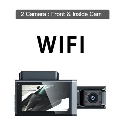 (2 lens+WiFi) Three Lens Dash Cam For Cars Black Box Hd 1080p Car Video Recorder With Wifi Night