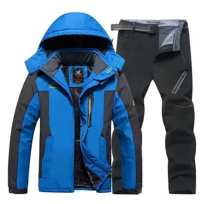 (blue, 5XL) Men&apos;s Autumn And Winter Outdoor Mountaineering Suits Work Clothes Suits Oversiz