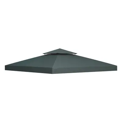 Outsunny 3(m) Tier Gazebo Top Cover Replacement Canopy Roof Charcoal Grey