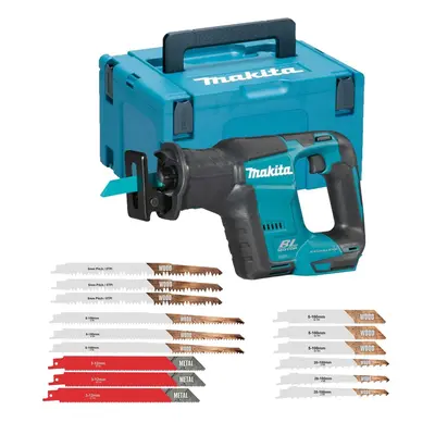 Makita DJR188Z 18v LXT Brushless Compact Reciprocating Saw Bare + Makpac Blades