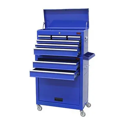 (Blue) Large Tool Chest Top Cabinet Top Box And Rollcab Box