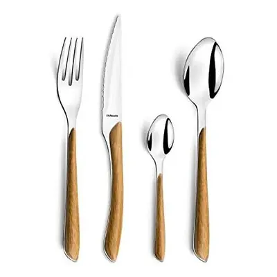 Amefa Eclat Nature Person Piece Cutlery Set with Wood Effect Handles