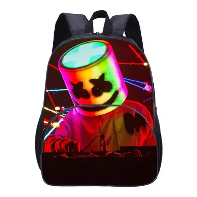 (Red) DJ Marshmello School Bagpacks Movie 3D Print Teenager Travel Laptop Bag