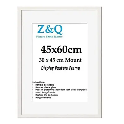 Z&Q Sturdy 45x60 CM Photo Frame With 30x45 CM Mount Wall Mount 24x15MM Molding MDF Fitted Qualit