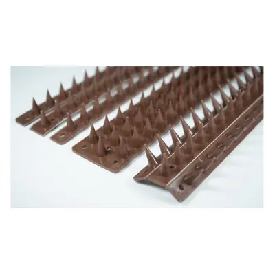 (10 Pack - 50m, Brown) Prikkastrip FENCE WALL SPIKES Garden Security