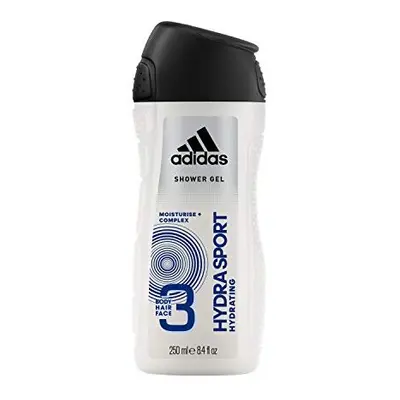 Adidas Sport Sensation Hydra Sport 3in1 Body, Hair and Face Shower Gel for Men, 250ml