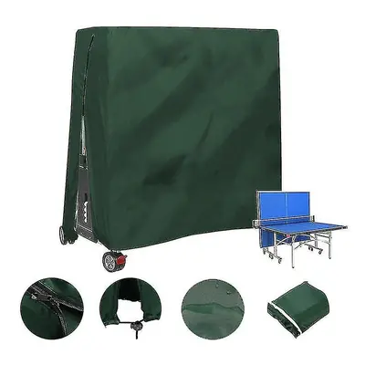 (Green) Outdoor Waterproof And Dustproof Table Tennis Table Cover Table Tennis Table Cover 165x7